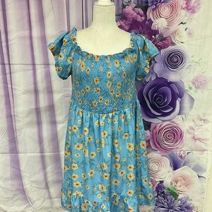 SHEIN Blue Floral Casual Dress